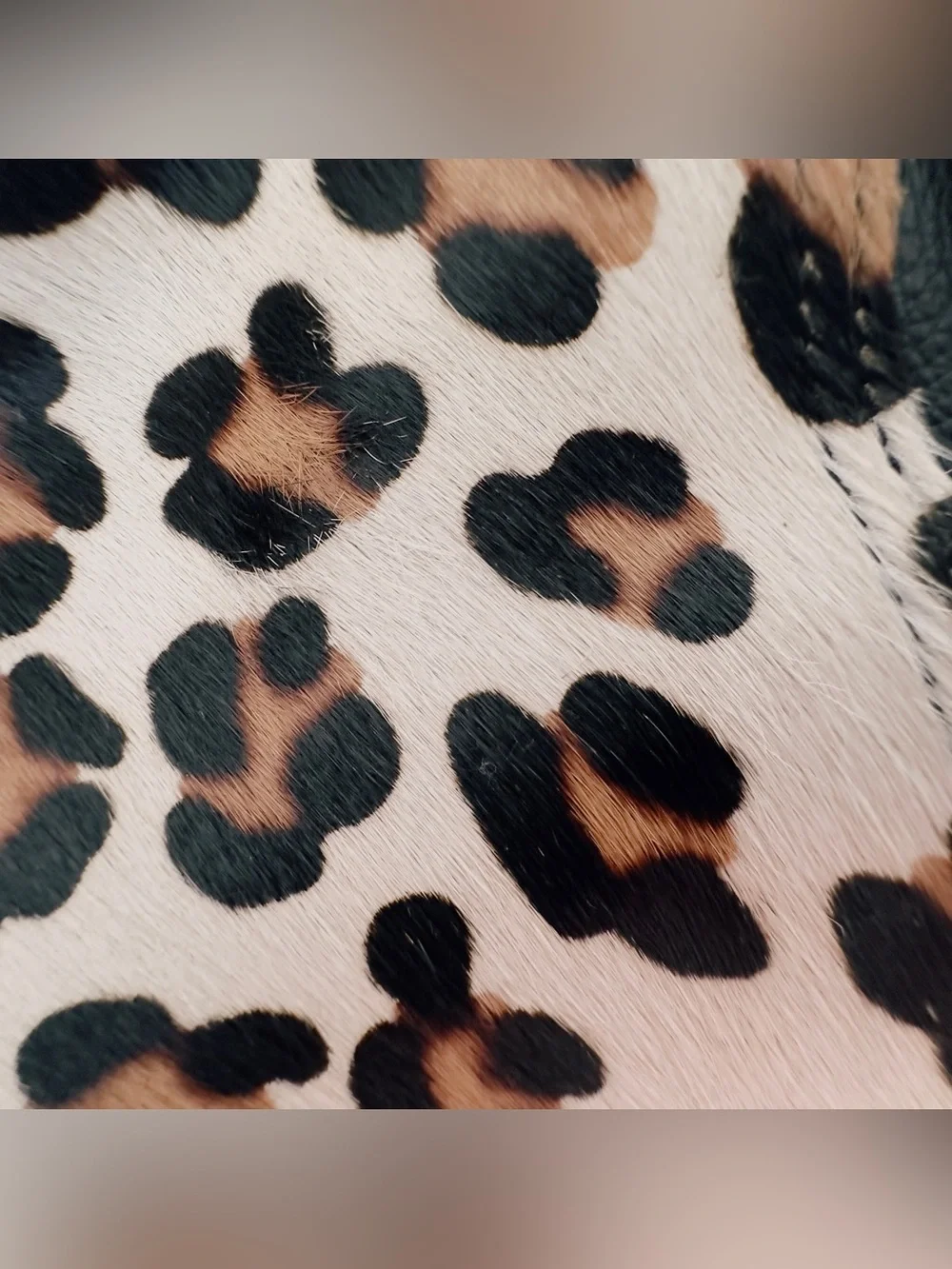 NWT Francesco Biasia Copacabana Leopard Calf Hair Handbag